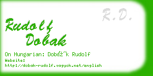 rudolf dobak business card